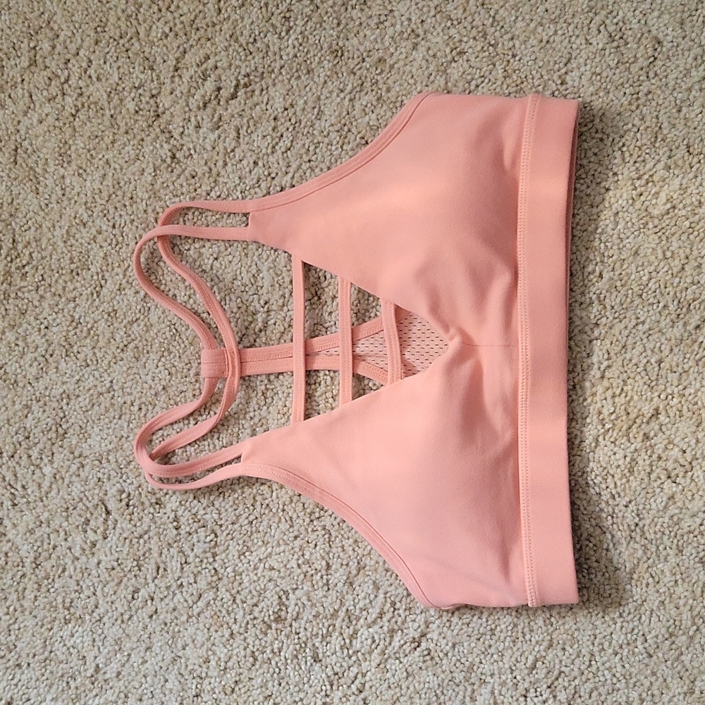 Zyia peach grid bra. Small
